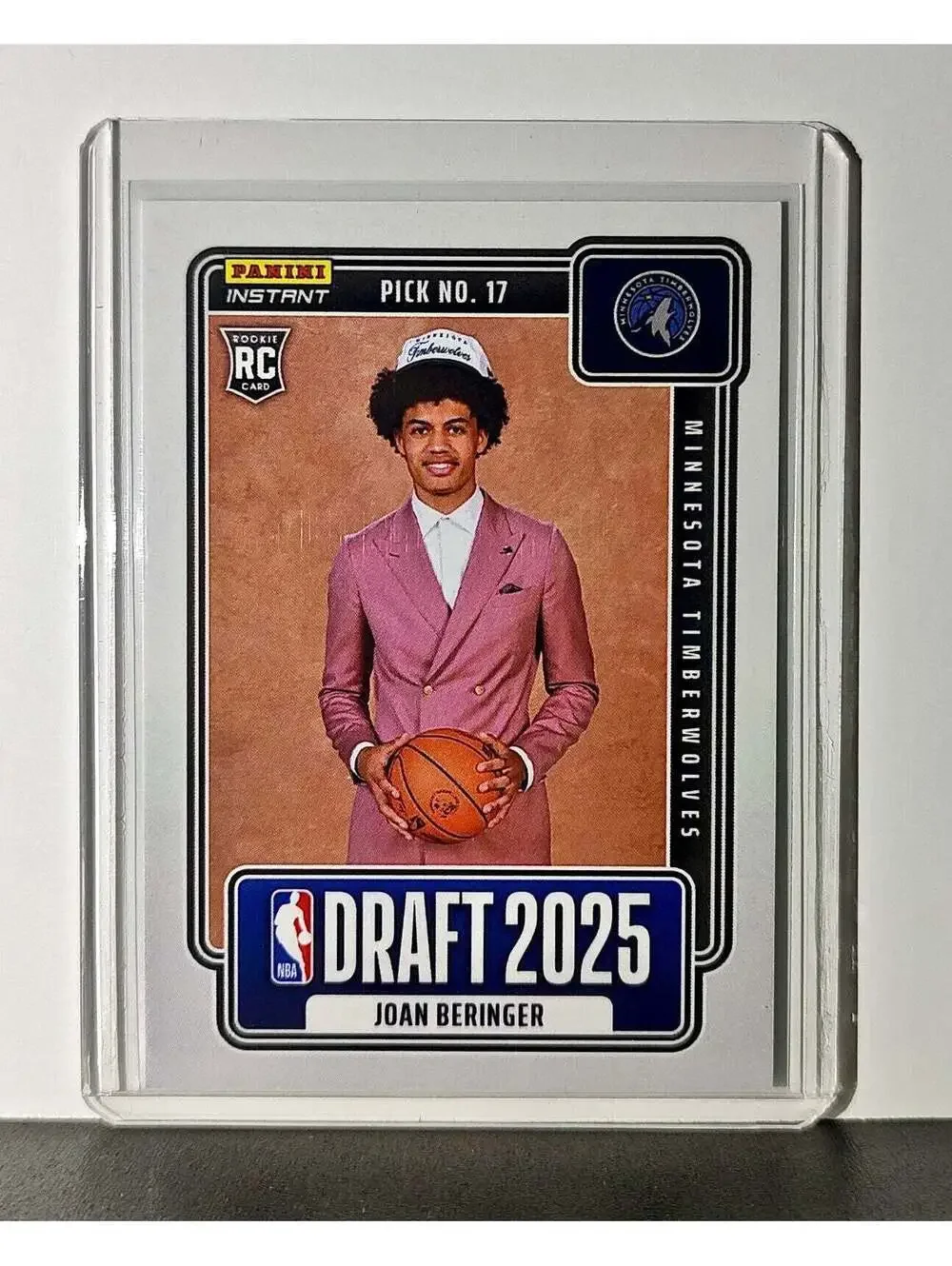 Joan Beringer Rookie 2025-26 Panini NBA #17 Draft Night Minnesota Timberwolves
